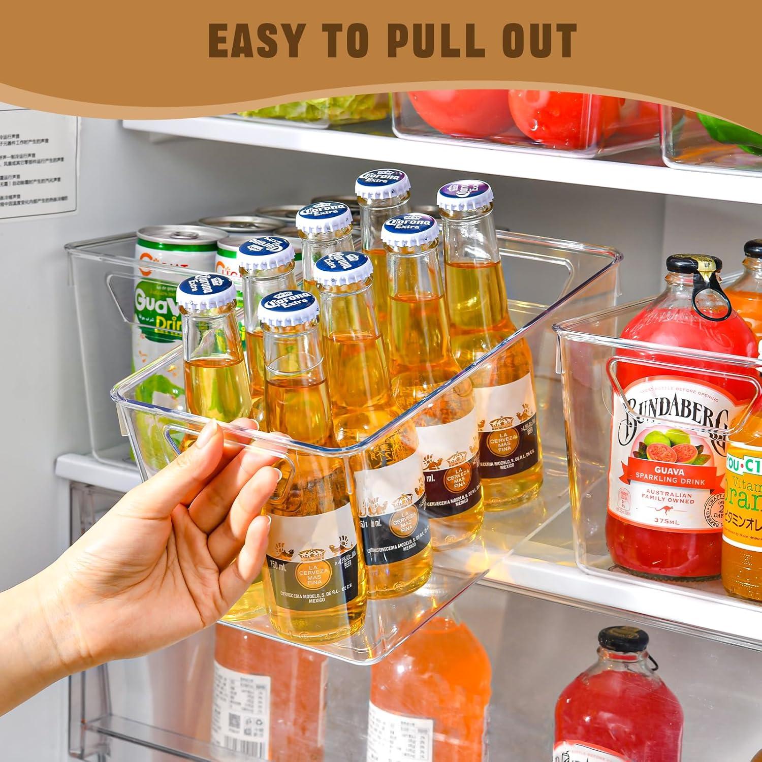 image6 Pack Large Clear Plastic Storage BinsPlastic Containers with Handle for Pantry Organizer and StoragePerfect for KitchenFridgeCabinet ClosetBathroom Under Sink StorageMid 12pack
