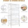 image10 Pack Closet Organizers and StorageClear Stackable Plastic Storage Bins with Lids Magnetic DoorsClothes Organizers and StoragePlastic Craft Containers for Wardrobe Kitchen Bathroom OfficeClear 4Pack