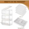 image10 Pack Closet Organizers and StorageClear Stackable Plastic Storage Bins with Lids Magnetic DoorsClothes Organizers and StoragePlastic Craft Containers for Wardrobe Kitchen Bathroom OfficeClear 3Pack