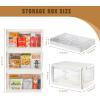 image10 Pack Closet Organizers and StorageClear Stackable Plastic Storage Bins with Lids Magnetic DoorsClothes Organizers and StoragePlastic Craft Containers for Wardrobe Kitchen Bathroom OfficeClear 3Pack