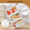 image10 Pack Closet Organizers and StorageClear Stackable Plastic Storage Bins with Lids Magnetic DoorsClothes Organizers and StoragePlastic Craft Containers for Wardrobe Kitchen Bathroom OfficeClear 3Pack