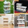 image10 Pack Closet Organizers and StorageClear Stackable Plastic Storage Bins with Lids Magnetic DoorsClothes Organizers and StoragePlastic Craft Containers for Wardrobe Kitchen Bathroom OfficeClear 3Pack
