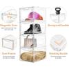 image10 Pack Closet Organizers and StorageClear Stackable Plastic Storage Bins with Lids Magnetic DoorsClothes Organizers and StoragePlastic Craft Containers for Wardrobe Kitchen Bathroom OfficeClear 6Pack