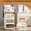 image10 Pack Closet Organizers and StorageClear Stackable Plastic Storage Bins with Lids Magnetic DoorsClothes Organizers and StoragePlastic Craft Containers for Wardrobe Kitchen Bathroom OfficeNon Clear 4pack