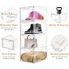 image10 Pack Closet Organizers and StorageClear Stackable Plastic Storage Bins with Lids Magnetic DoorsClothes Organizers and StoragePlastic Craft Containers for Wardrobe Kitchen Bathroom OfficeClear 10Pack