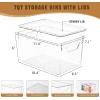image12 Pack Clear Storage Bins with Lids 7 Quart Stackable Storage Boxes for Storage and Organization Plastic Storage Containers with Lids Plastic Bins with Handles for Office Bedroom Study RoomWith Lids