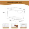 image6 Pack Large Clear Plastic Storage BinsPlastic Containers with Handle for Pantry Organizer and StoragePerfect for KitchenFridgeCabinet ClosetBathroom Under Sink StorageMid 12pack