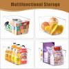image6 Pack Large Clear Plastic Storage BinsPlastic Containers with Handle for Pantry Organizer and StoragePerfect for KitchenFridgeCabinet ClosetBathroom Under Sink StorageMid 12pack