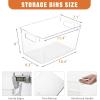 image6 Pack Large Clear Plastic Storage BinsPlastic Containers with Handle for Pantry Organizer and StoragePerfect for KitchenFridgeCabinet ClosetBathroom Under Sink StorageLarge 6Pack