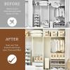 imageBed Sheet Organizers and Storage 8 Pack Linen Closet Organizers with Adjustable Zipper Foldable Bedding Storage for Queen or King Size Bedsheets Duvet Covers and PillowsWhite