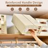 imageBed Sheet Organizers and Storage 8 Pack Linen Closet Organizers with Adjustable Zipper Foldable Bedding Storage for Queen or King Size Bedsheets Duvet Covers and PillowsWhite