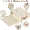 imageBed Sheet Organizers and Storage 8 Pack Linen Closet Organizers with Adjustable Zipper Foldable Bedding Storage for Queen or King Size Bedsheets Duvet Covers and PillowsWhite