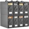 imageBed Sheet Organizers and Storage 8 Pack Linen Closet Organizers with Adjustable Zipper Foldable Bedding Storage for Queen or King Size Bedsheets Duvet Covers and PillowsGrey