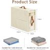 imageBed Sheet Organizers and Storage 8 Pack Linen Closet Organizers with Adjustable Zipper Foldable Bedding Storage for Queen or King Size Bedsheets Duvet Covers and PillowsWhite