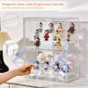 imageClear Acrylic Display Case for Collectibles  3Tier Adjustable Figure Display with Magnetic Door ampamp Removable ShelvesStackable Dispaly Box for Figures  2 Pack