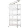 image10 Pack Closet Organizers and StorageClear Stackable Plastic Storage Bins with Lids Magnetic DoorsClothes Organizers and StoragePlastic Craft Containers for Wardrobe Kitchen Bathroom OfficeClear 4Pack