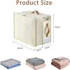 imageBed Sheet Organizers and Storage 4 Pack Linen Closet Organizers with Adjustable Zipper Foldable Bedding Storage for Queen or King Size Bedsheets Duvet Covers and PillowsPlus Zipper White
