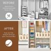imageBed Sheet Organizers and Storage 4 Pack Linen Closet Organizers with Adjustable Zipper Foldable Bedding Storage for Queen or King Size Bedsheets Duvet Covers and PillowsPlus Zipper White