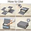 imageBed Sheet Organizers and Storage 4 Pack Linen Closet Organizers with Adjustable Zipper Foldable Bedding Storage for Queen or King Size Bedsheets Duvet Covers and PillowsGrey