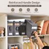imageBed Sheet Organizers and Storage 4 Pack Linen Closet Organizers with Adjustable Zipper Foldable Bedding Storage for Queen or King Size Bedsheets Duvet Covers and PillowsGrey