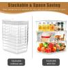 image12 Pack Middle Stackable Storage Boxes for Storage and Organization Clear Storage Bins with Lids Plastic Storage Containers with Lids Plastic Bins with Handles for Office Bedroom Study RoomWith Lids