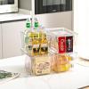 image12 Pack Middle Stackable Storage Boxes for Storage and Organization Clear Storage Bins with Lids Plastic Storage Containers with Lids Plastic Bins with Handles for Office Bedroom Study RoomWith Lids