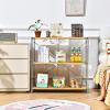 image12 Pack Middle Stackable Storage Boxes for Storage and Organization Clear Storage Bins with Lids Plastic Storage Containers with Lids Plastic Bins with Handles for Office Bedroom Study RoomWith Lids