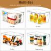 image12 Pack Middle Stackable Storage Boxes for Storage and Organization Clear Storage Bins with Lids Plastic Storage Containers with Lids Plastic Bins with Handles for Office Bedroom Study RoomWith Lids