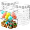 image12 Pack Middle Stackable Storage Boxes for Storage and Organization Clear Storage Bins with Lids Plastic Storage Containers with Lids Plastic Bins with Handles for Office Bedroom Study RoomWith Lids